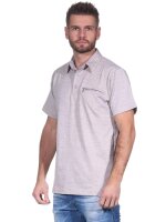 Herren Poloshirt T-Shirt Polo-Hemd Kurzarm, Beige M/50