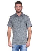 Herren Poloshirt T-Shirt Polo-Hemd Kurzarm, Grau-Beige M/50