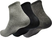 3 6 12 18 Paar Socken halbhoch Damen & Herren Socken Schwarz Baumwolle,