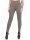 Damen Leggings Thermo Doppelripp Hoher Bund Sport Gym Outdoor, Khaki/L/XL 40/42