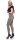 Damen Leggings Thermo Doppelripp Hoher Bund Sport Gym Outdoor, Khaki/L/XL 40/42