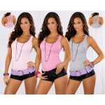 Damen Tanktop Spitze Rücken Racerback Trägertop...