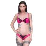 Damen Dessous Set Bügel BH Slip Push-Up String-Tanga Unterwäsche