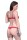 Damen Dessous Set Bügel BH Slip Push-Up String-Tanga Unterwäsche Cup C Rot 75