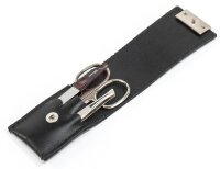 3-tlg Solingen Maniküre Set mit Leder Etui,...