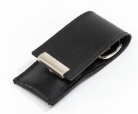 3-tlg Solingen Maniküre Set mit Leder Etui, Nagelschere, Feile, Pinzette, Made in Germany