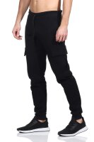 Herren Jogginghose mit Cargo-Taschen Schwarz  L