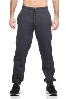 Herren Jogginghose mit Taschen Sport-Hose, Anthrazit L