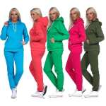 Damen Jogginganzug Freizeitanzug mit Kapuzenpullover; S M L XL 2XL