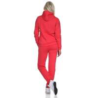 Damen Jogginganzug Freizeitanzug mit Kapuzenpullover; Koralle 2XL/44