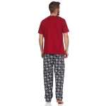 Herren Pyjama Baumwolle Schlafhose und Shirt kurz-arm Schlafanzug; M L XL 2XL