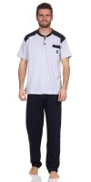 Herren Pyjama Baumwolle Schlafhose und Shirt kurz-arm;...