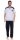 Herren Pyjama Baumwolle Schlafhose und Shirt kurz-arm; Graumeliert M