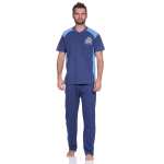 Herren Pyjama Sommer Schlafhose und Shirt kurz-arm Baumwolle; M L XL 2XL