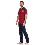 Herren Pyjama Sommer Schlafhose und Shirt kurz-arm Baumwolle; M L XL 2XL