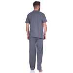 Herren Pyjama Sommer Schlafhose und Shirt kurz-arm; Grau XXL