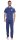 Herren Pyjama Sommer Schlafhose und Shirt kurz-arm; Blau L