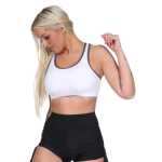 Damen Sport-BH ohne Bügel in 5 Farben, Mittlere Stützkraft Weiß XS