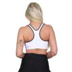 Damen Sport-BH ohne Bügel in 5 Farben, Mittlere Stützkraft Weiß XS