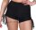 Damen Sport Shorts Hotpants kurz Radler Fitness; Schwarz XL/2XL