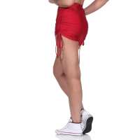 Damen Sport Shorts Hotpants kurz Radler Fitness; Rot XL/2XL