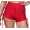 Damen Sport Shorts Hotpants kurz Radler Fitness; Rot XL/2XL