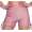 Damen Sport Shorts Hotpants kurz Radler Fitness; Rosa XS/S