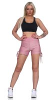 Damen Sport Shorts Hotpants kurz Radler Fitness; Rosa XL/2XL