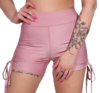 Damen Sport Shorts Hotpants kurz Radler Fitness; Rosa XL/2XL