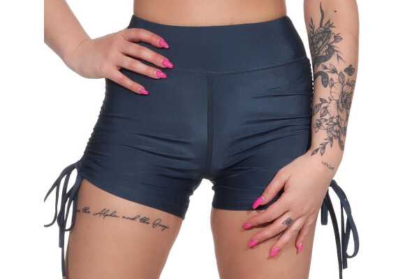 Damen Sport Shorts Hotpants kurz Radler Fitness; Grafit XS/S