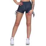 Damen Sport Shorts Hotpants kurz Radler Fitness; Grafit XS/S