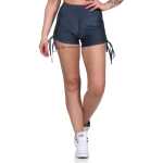 Damen Sport Shorts Hotpants kurz Radler Fitness; Grafit XS/S