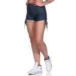 Damen Sport Shorts Hotpants kurz Radler Fitness; Grafit XS/S