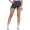 Damen Sport Shorts Hotpants kurz Radler Fitness; Grafit XS/S