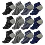 12 Paar Sneaker Socken Herren Damen Sport Socken Baumwolle, 39-42 43-46