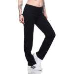 Damen Jogginghose lang Sport-Hose Baumwolle mit Tasche; Schwarz L/40