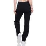 Damen Jogginghose lang Sport-Hose Baumwolle mit Tasche; Schwarz L/40