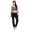 Damen Jogginghose lang Sport-Hose Baumwolle mit Tasche; Schwarz L/40