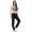Damen Jogginghose lang Sport-Hose Baumwolle mit Tasche; Schwarz L/40