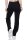 Damen Jogginghose lang Sport-Hose Baumwolle mit Tasche; Schwarz XL/42