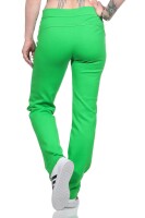 Damen Jogginghose lang Sport-Hose Baumwolle mit Tasche; Grün L/40