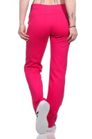 Damen Jogginghose lang Sport-Hose Baumwolle mit Tasche; Pink XS/34