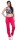Damen Jogginghose lang Sport-Hose Baumwolle mit Tasche; Pink XS/34
