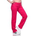 Damen Jogginghose lang Sport-Hose Baumwolle mit Tasche; Pink S/36