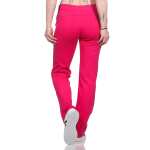 Damen Jogginghose lang Sport-Hose Baumwolle mit Tasche; Pink S/36