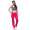 Damen Jogginghose lang Sport-Hose Baumwolle mit Tasche; Pink S/36