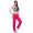 Damen Jogginghose lang Sport-Hose Baumwolle mit Tasche; Pink S/36