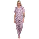 Damen Pyjama zweiteiliger Schlafanzug Pyjama-Set; M L XL 2XL