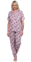 Damen Pyjama zweiteiliger Schlafanzug Pyjama-Set; M L XL 2XL