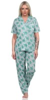 Damen Pyjama zweiteiliger Schlafanzug Pyjama-Set; M L XL 2XL